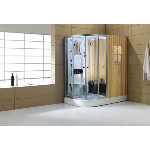 Sauna a secco + umido sauna con doccia-001